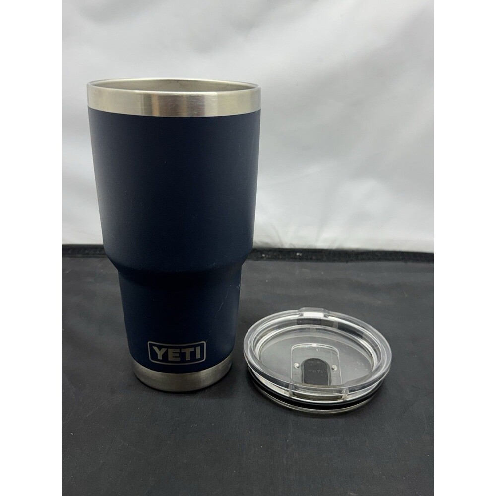 YETI Rambler 30 oz Tumbler with Lid Travel Coffee Mug Navy Blue - No MagSlider